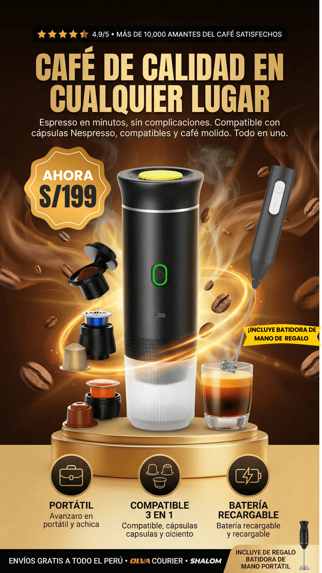 Cafetera Portátil Espresso